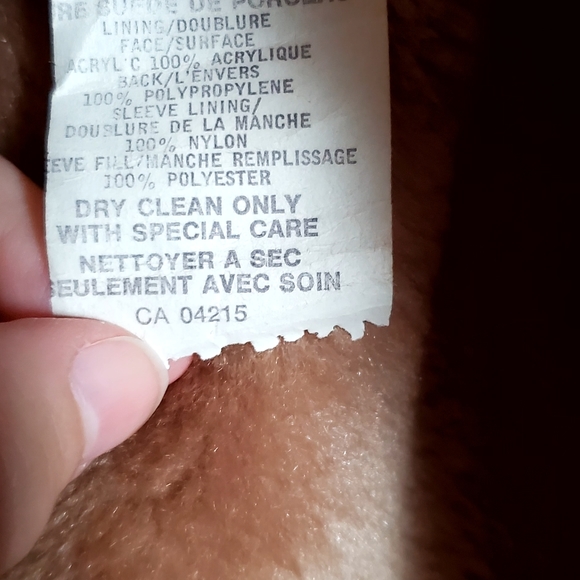 Vintage Jack Fraser Shearling Suede Leather Coat 42 M 70s - Picture 2 of 10